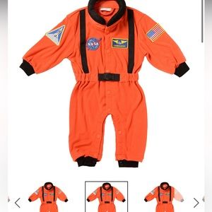Kids Orange Astronaut Costume Jumpsuit - Brand: